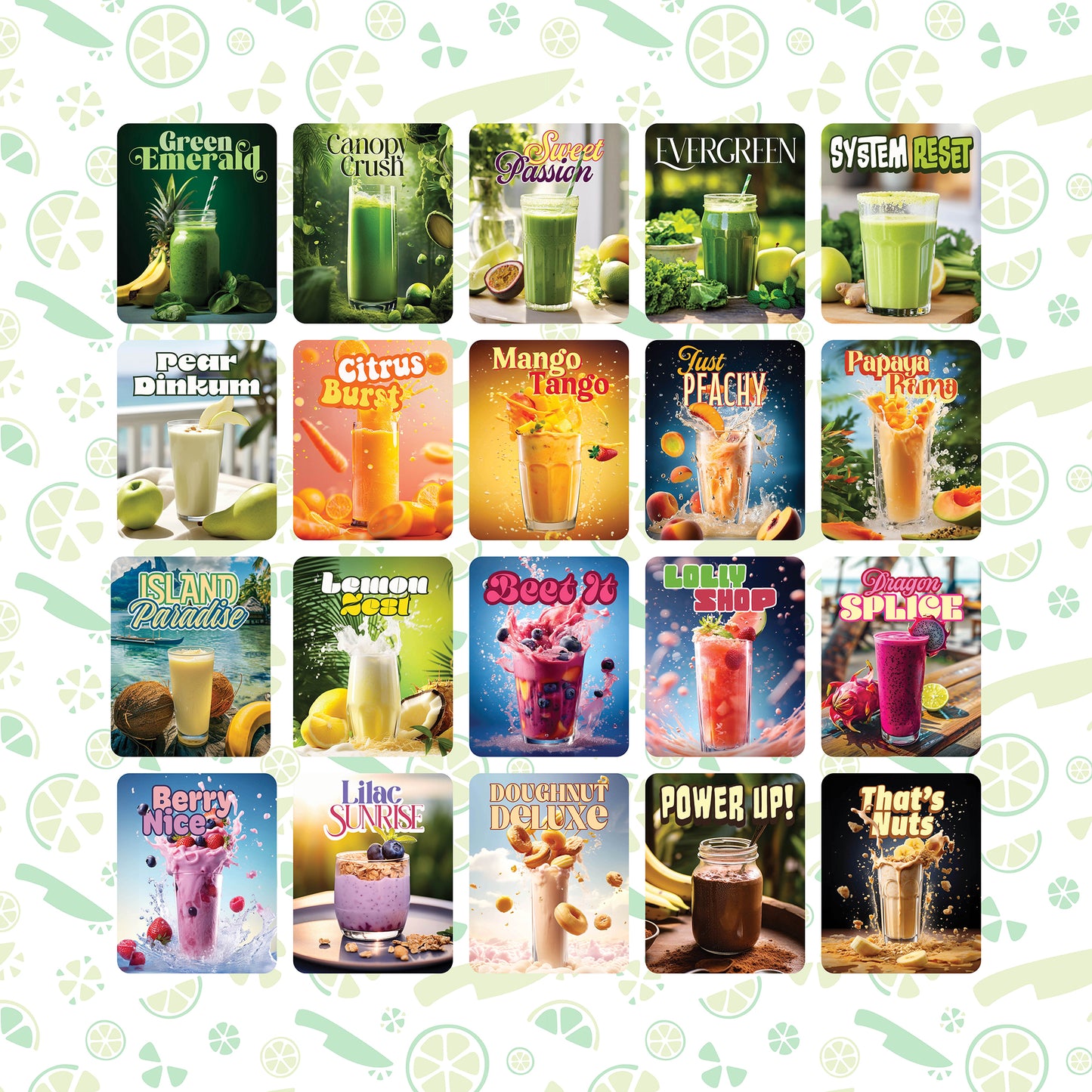 Fast Foodie™ Digital Smoothie Cards