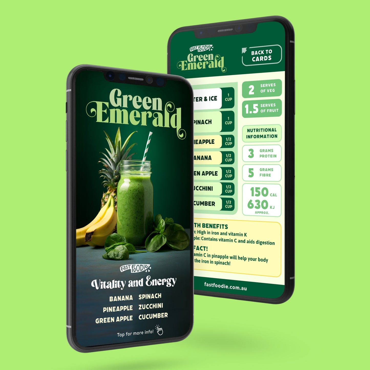 Fast Foodie™ Digital Smoothie Cards