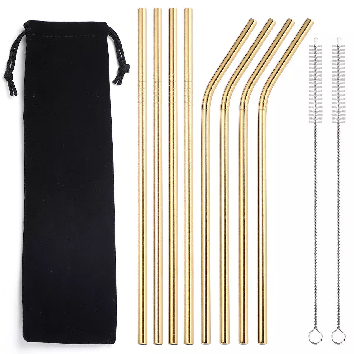 Fast Foodie™ Stainless Steel Straw Kit (10pc)