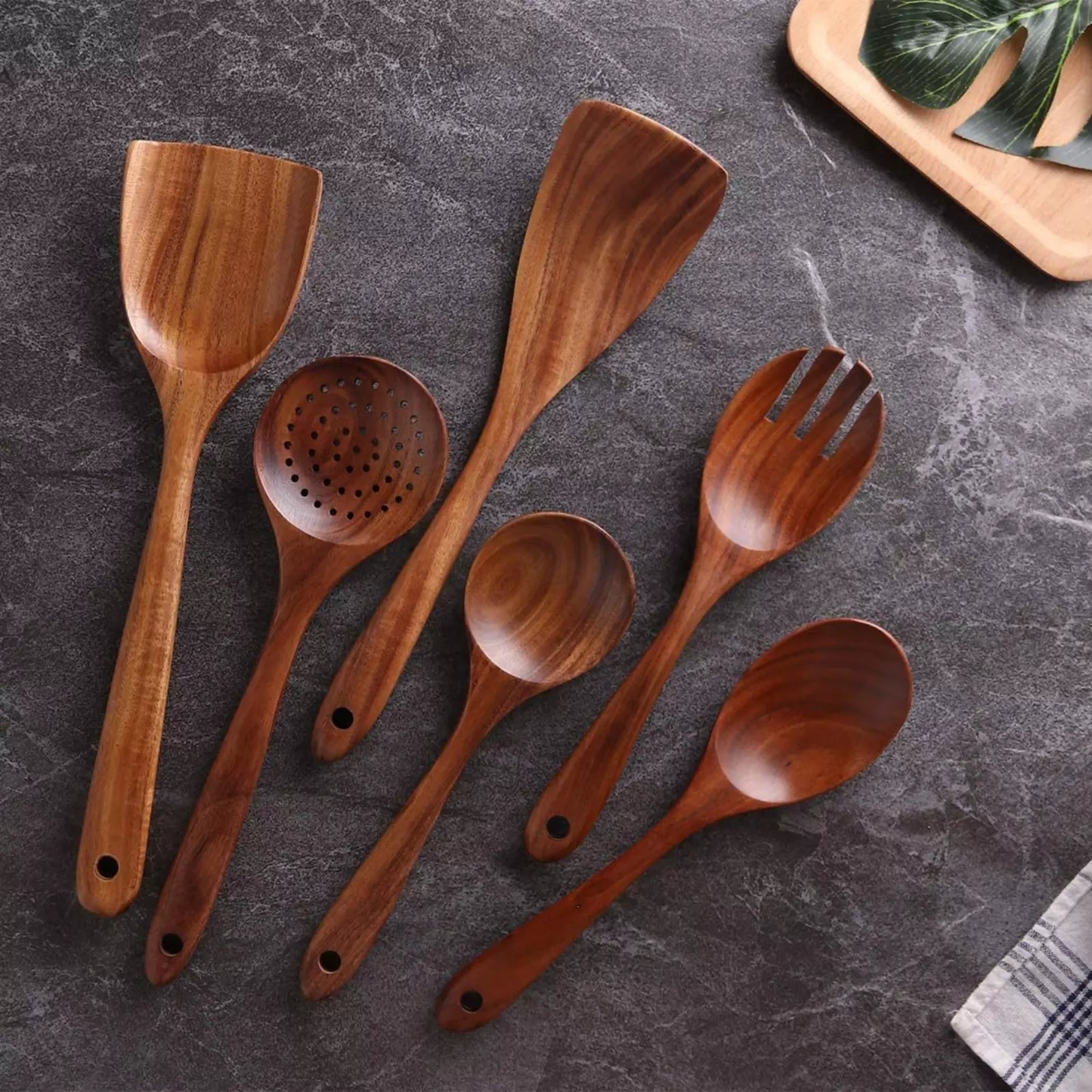 Fast Foodie™ Teak Utensil Set