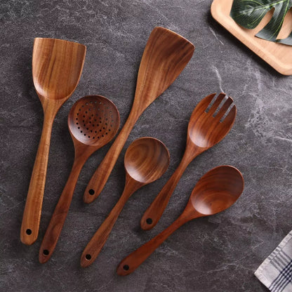 Fast Foodie™ Teak Utensil Set